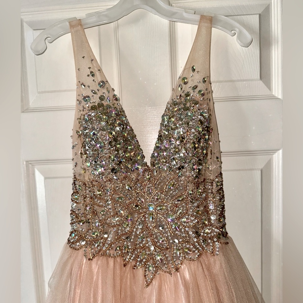 Champagne prom dress
